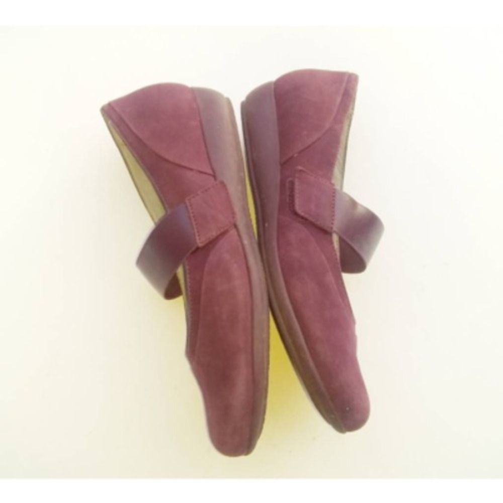 Dansko Womens Kendra Mary Jane Shoes Burgundy Leather Hook And Loop 8 EUR 38 - Picture 4 of 9